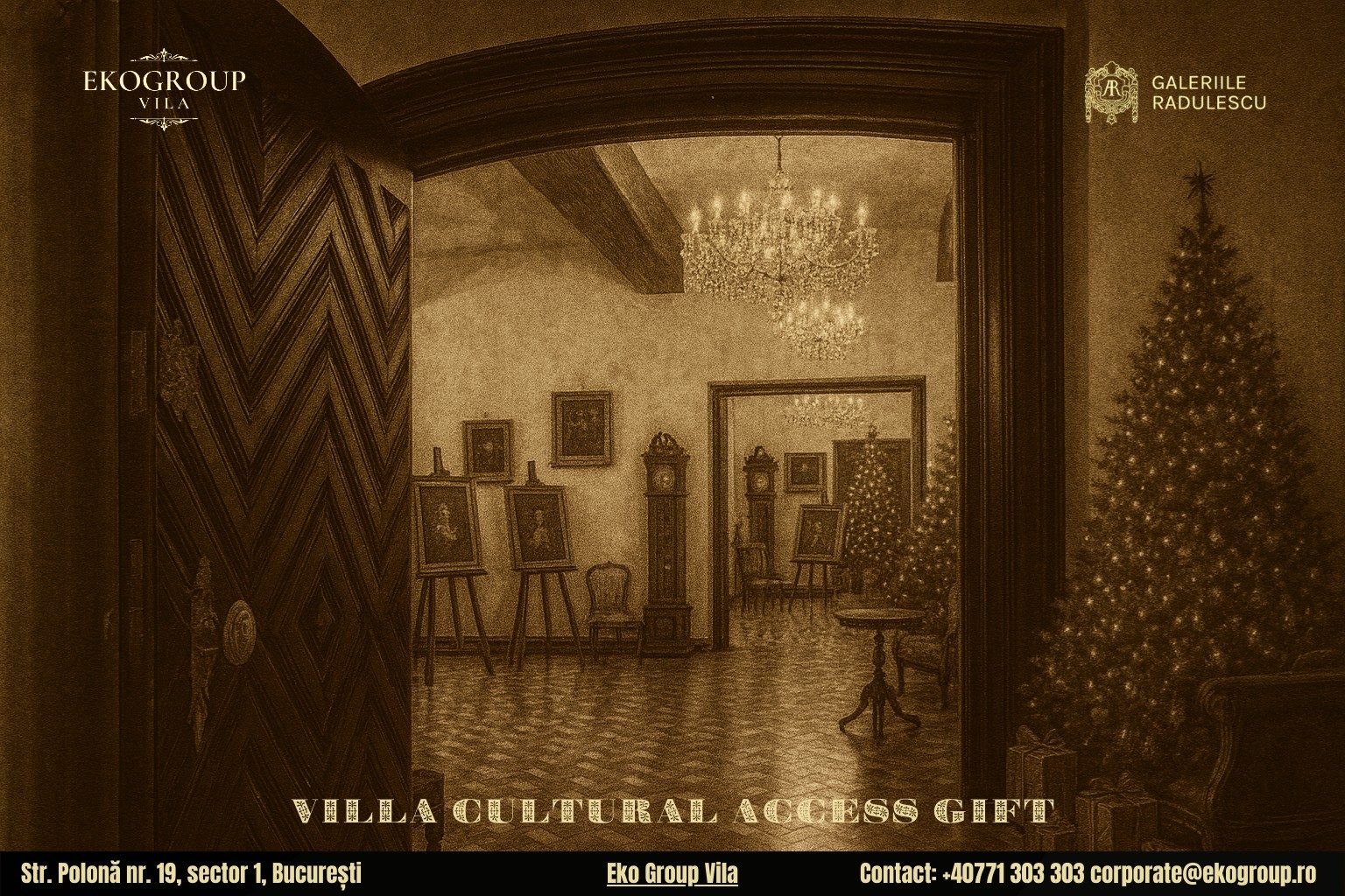 Un cadou de Crăciun inspirat: O călătorie în eleganța Crăciunului anilor ’30 la Eko Group Vila